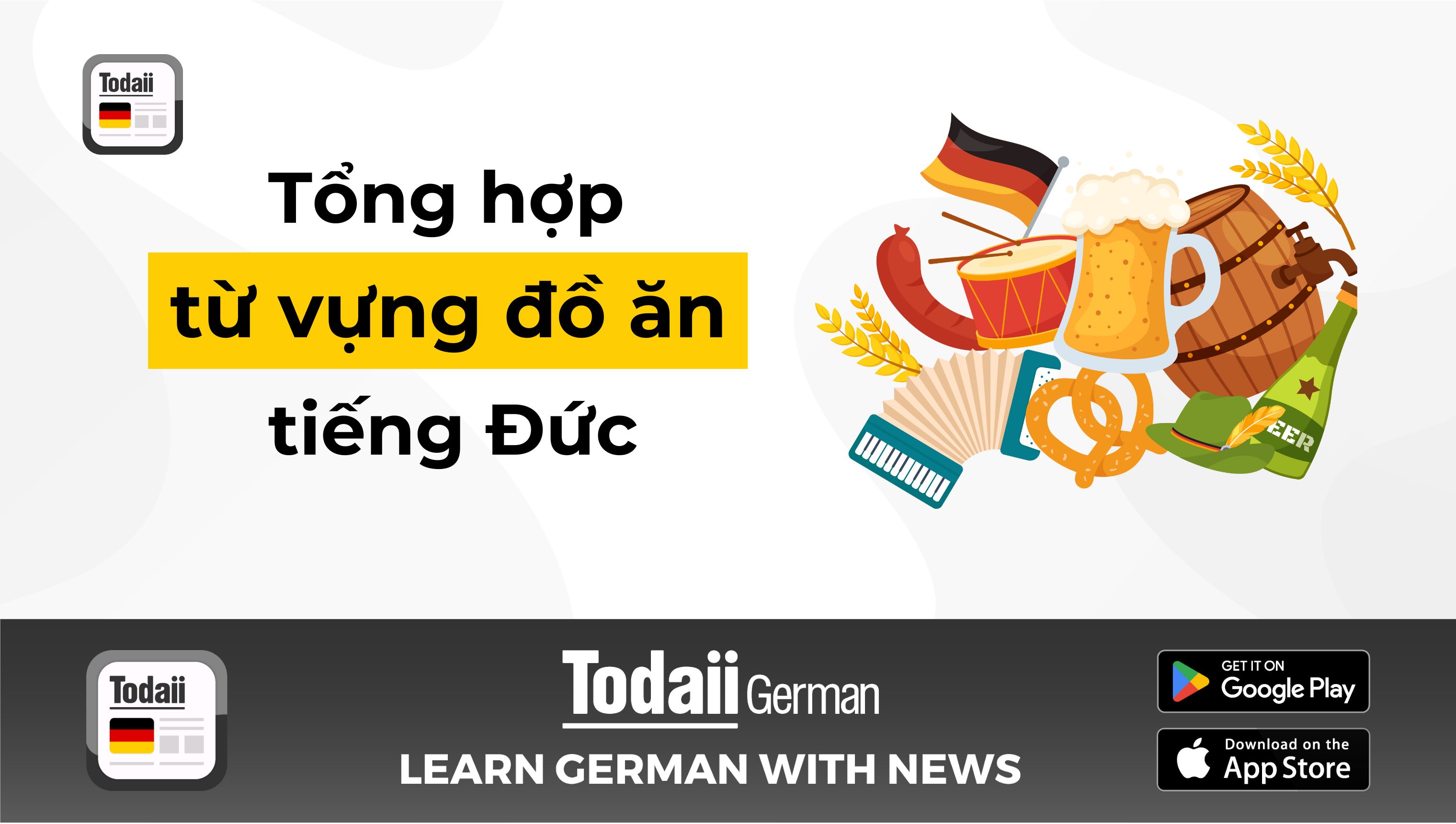 Tổng hợp từ vựng đồ ăn tiếng Đức PDF MIỄN PHÍ